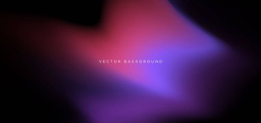 Koyu arkaplanda pembe ve mor renkler var. Pankart, broşür ve sunum kullanırsın. Vektör illüstrasyonu