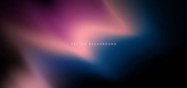 Koyu arkaplanda pembe ve mor renkler var. Pankart, broşür ve sunum kullanırsın. Vektör illüstrasyonu