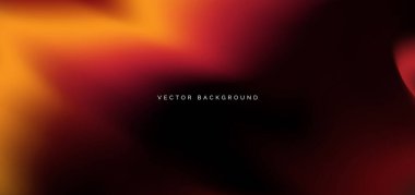 Koyu arkaplanda kırmızı ve turuncu gradyan. Pankart, broşür ve sunum kullanırsın. Vektör illüstrasyonu