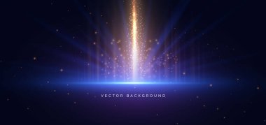 Altın ışıklandırma efekti renksiz arka planda parlayan bokeh çizimi. Parti fikri, kutlama konsepti. Vektör illüstrasyonu