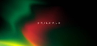 Koyu arkaplanda yeşil ve kırmızı gradyan. Pankart, broşür ve sunum kullanırsın. Vektör illüstrasyonu