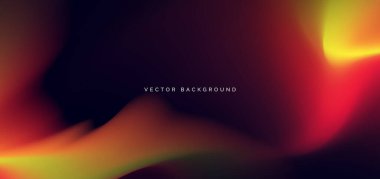 Koyu arkaplanda kırmızı ve sarı gradyan. Pankart, broşür ve sunum kullanırsın. Vektör illüstrasyonu