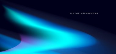 Koyu arkaplanda mavi bir eğim var. Pankart, broşür ve sunum kullanırsın. Vektör illüstrasyonu