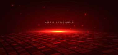 Koyu kırmızı zemin üzerinde kırmızı kare çizgiler var. Vektör illüstrasyonu