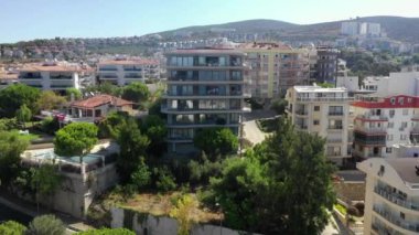 A resort town by the sea, various high-rise buildings