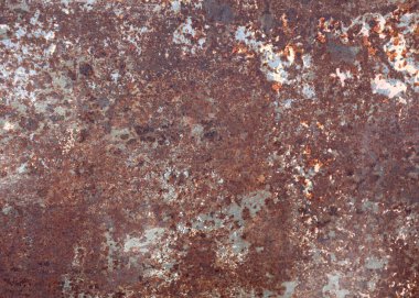 Metal background, rust texture, old iron. Corrosion from water, on sheet metal