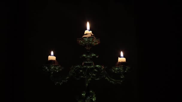 Lighting Candles Dark Electricity — Video