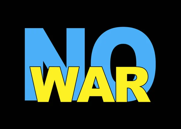 War in Ukraine. No war. Text for t-shirts or banners. Black background