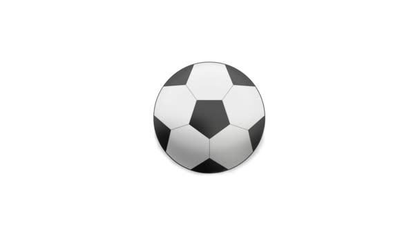 Ballon Foot Noir Blanc Match International Championnat — Video