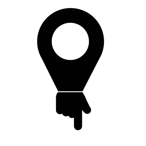 Markierungssymbol Gps Navigationszeiger Standort Symbol Symbol Auf Weißem Hintergrund Isoliertes — Stockfoto
