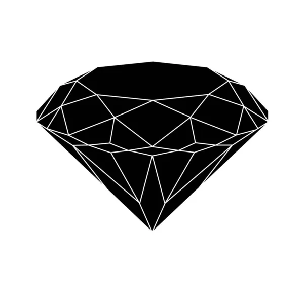 Schwarzer Diamant Zeichnung Zur Erstellung Eines Modells Eines Diamanten Diamant — Stockfoto