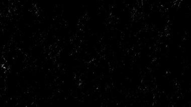 Videolarda kullanmak için gürültü efekti şablonu. Siyah arkaplan ve kumlu doku. Yıldızlı bir gökyüzü şeklinde.