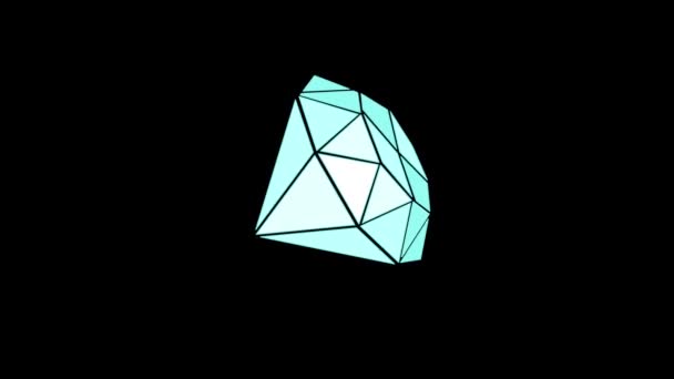 Blauer Diamant Diamant Auf Schwarzem Hintergrund Edelsteine Schmuck Ein Geschenk — Stockvideo