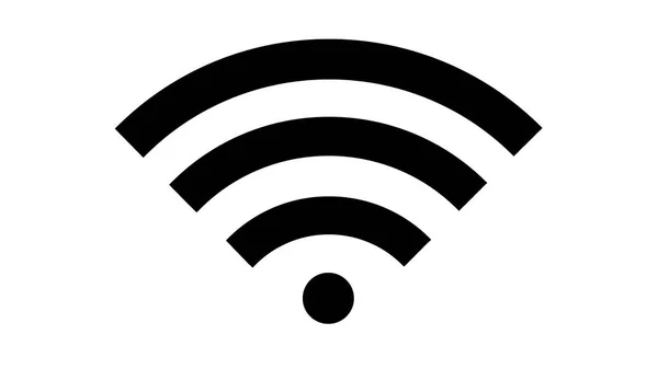 Icon Simple Internet Symbol Access Point Black White Background — Stock Photo, Image