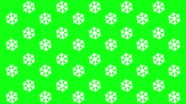 Kar Tanesi ikonu basittir. Beyaz kar taneleri yeşil arka planda izole edilmiş. Devamlı oynatma için özel 360 derecelik kar tanesi animasyonu.