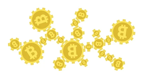 Bitcoin Jel Ikon Internetes Pénz Kriptovaluta Szimbólum Érme Kép Használható — Stock Fotó