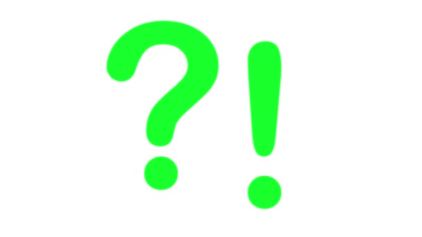 Ερωτηματικό Επίπεδο Πράσινο Ερωτηματικό Λευκό Φόντο Κανονική Γραμματοσειρά Απλή Απεικόνιση — Αρχείο Βίντεο