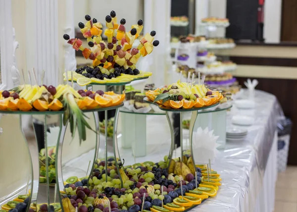 Table Buffet Diverses Collations Dessert Banquet Mariage Cuisine Riche Buffet — Photo