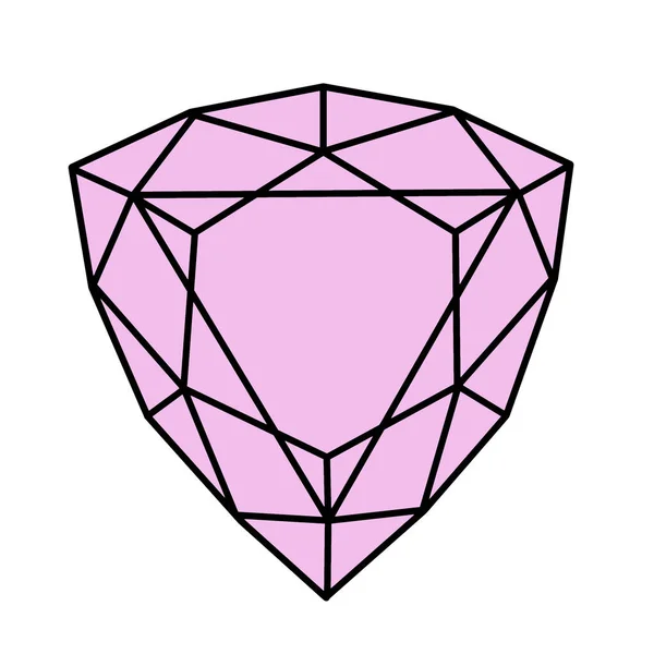 Pink Gemstone Drawings Creating Model Precious Stones White Background Precious — Stock Photo, Image