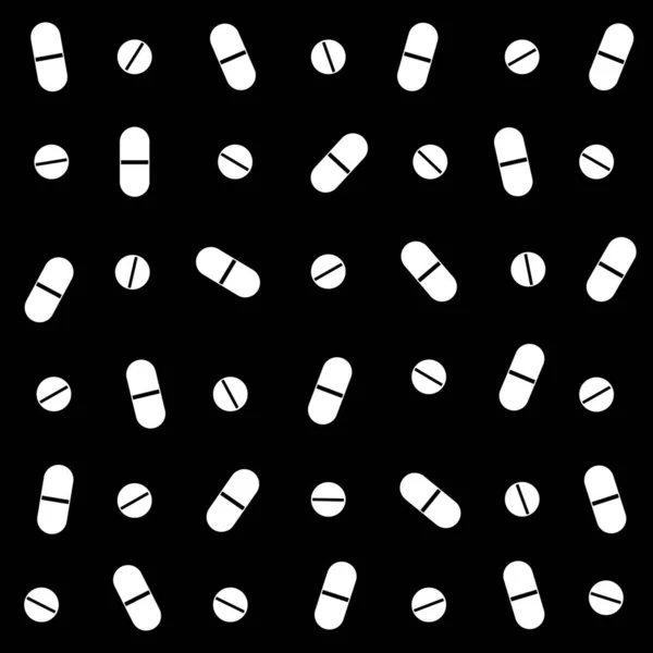 Белые Таблетки Черном Фоне Средства Лечения Заболеваний Рецепт Врача Простое — стоковое фото
