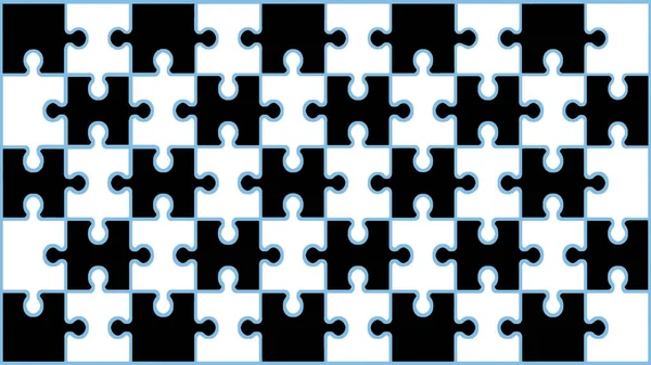 棋盘形式的麻烦事 黑白分明的难题检查的背景 黑白相间的字谜 — 图库照片