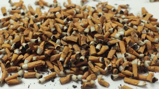 Mnoho Kouřilo Cigarety Znečištění Životního Prostředí Kouření Škodí Zdraví Deprese — Stock video