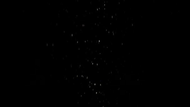 Schnee Fällt Auf Schwarzem Hintergrund Winter Hof Schneeflocken Mit Taschenlampe — Stockvideo