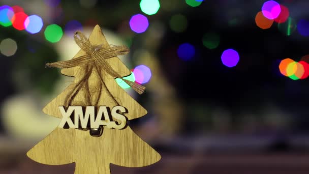 Świąteczne Dekoracje Zabawki Choinki Świąteczna Atmosfera Przed Nowym Rokiem Prezenty — Wideo stockowe