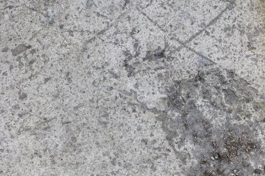 Harap olmuş beton yolun arka planı, gri beton, beton doku, yakın plan. Doğal fotoğraf. Eski beton levha