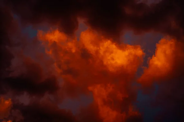 Orangefarbene Sonnenuntergangswolken Hintergrund Textur Hochwertiges Foto — Stockfoto