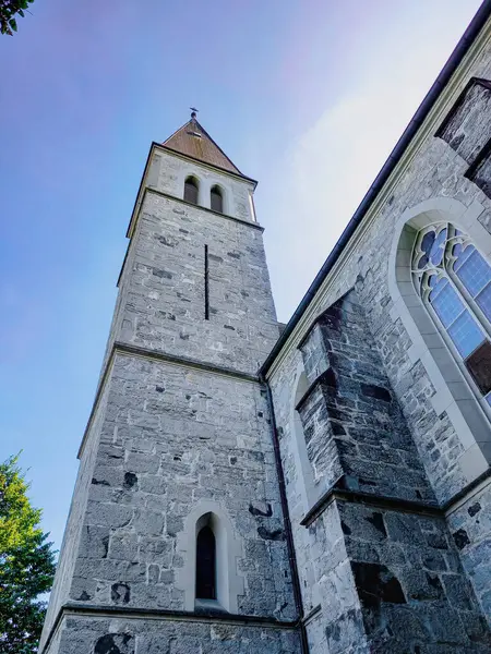 Saint Fridolin Kilisesi Ruggell Lihtenştayn — Stok fotoğraf