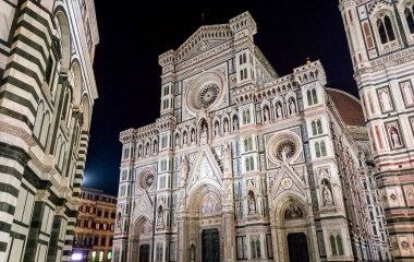The Florence Cathedral complex at night 