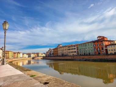 Old buildings and the beautiful river
