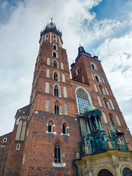 Die Basilika Marien Krakau Polen — Stockfoto