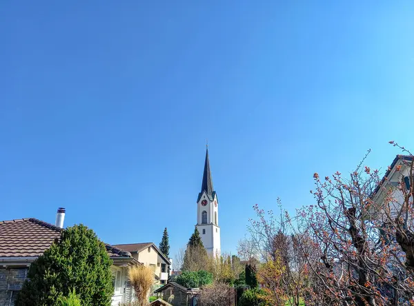 Diepoldsau Daki Aziz Antonius Kilisesine Bakıyorum — Stok fotoğraf