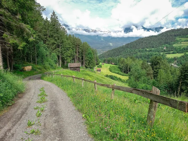 Gröna Ängar Alperna — Stockfoto