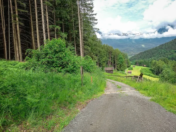 Belle Colline Verdi Delle Alpi Montagne — Foto Stock