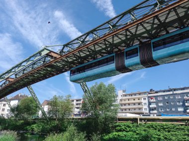 The unique floating tram in Wuppertal  clipart