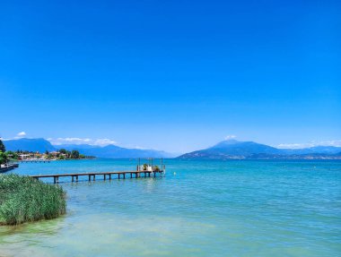 Sirmione, İtalya 'da güzel bir restoran. 