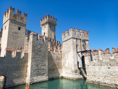 The Scaligero Castle on Lake Garda  clipart