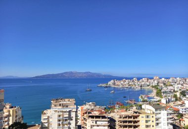 Arnavutluk 'ta Saranda' nın güzel manzarası 