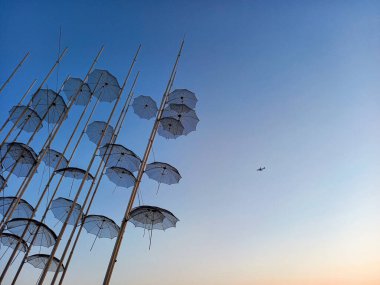 Yunanistan 'ın Selanik kentindeki Şemsiyeler 