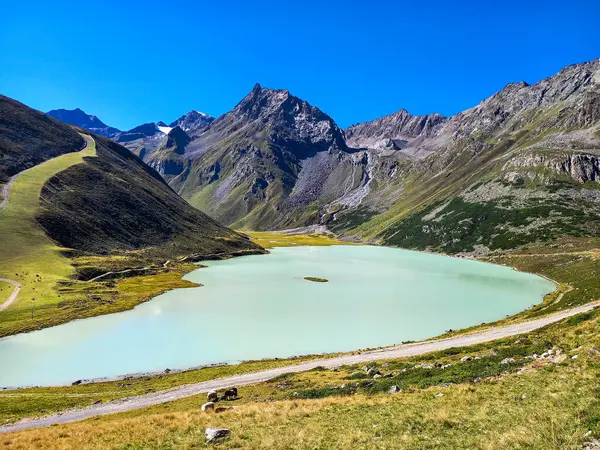 Der Rifflsee Und Die Alpen — Stockfoto