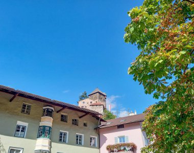 Güney Tyrol 'daki Chiusa kentsel manzarası 