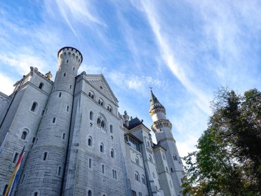 Ünlü Alman şatosunun cephesi 