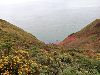 Howth, İrlanda 'da güzel bir deniz manzarası 