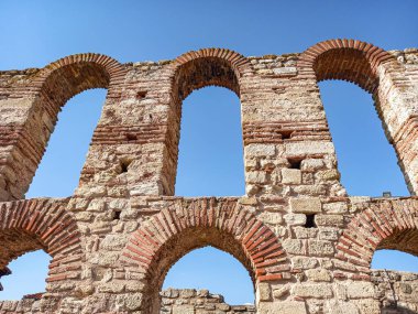 Nesebar 'daki eski kilisenin kalıntıları. 