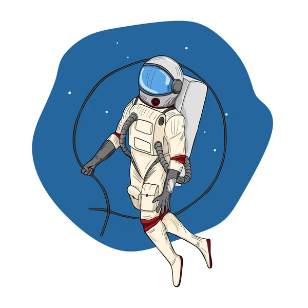 Cosmonauta Espaço Astronauta Espaço Aberto —  Vetores de Stock
