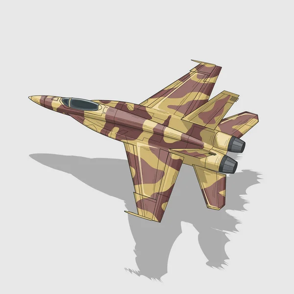 Avion Chasse Camouflage — Image vectorielle