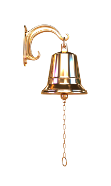 Klasik metal kapı zilini kapat.